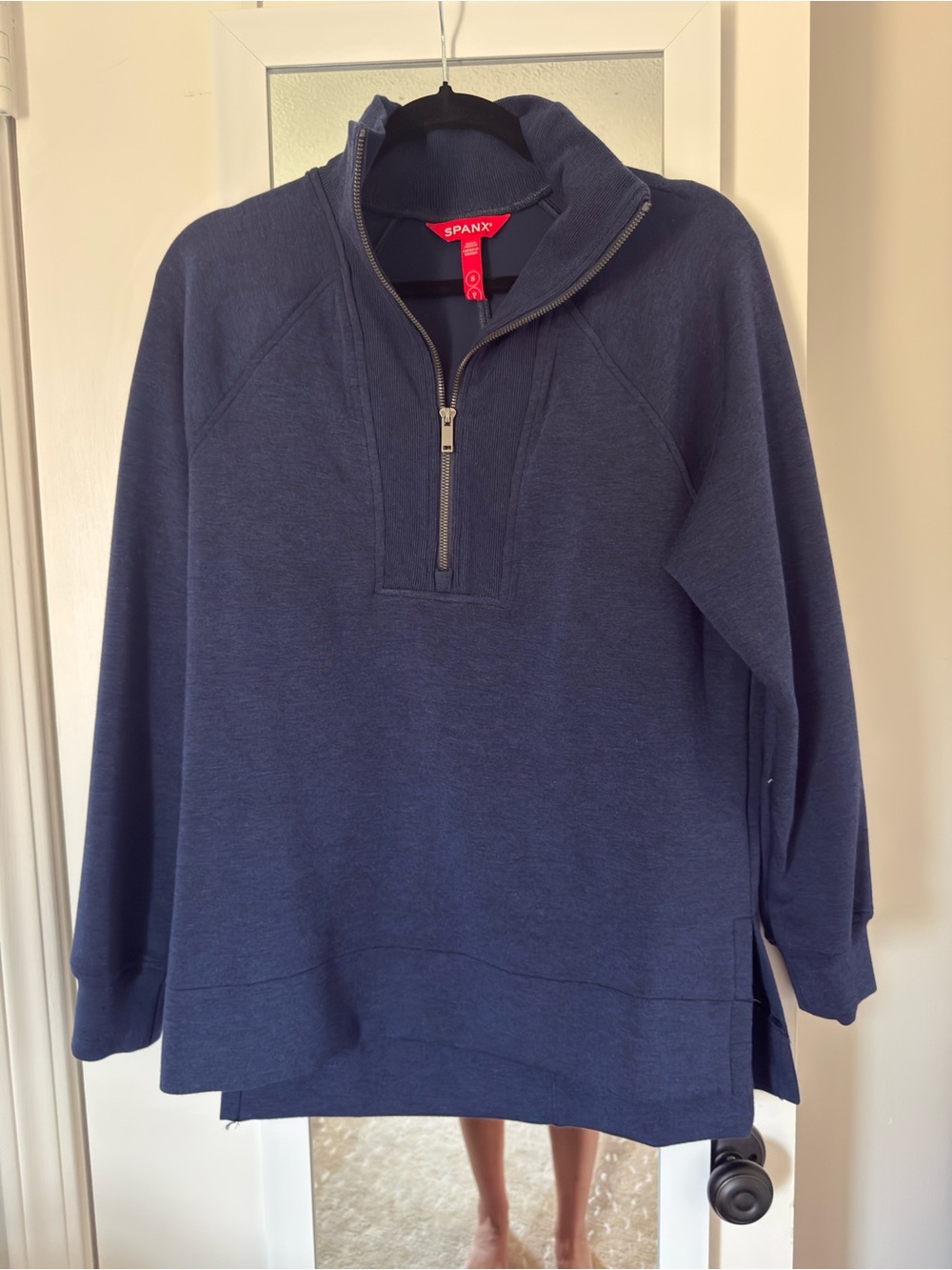SPANX Men's Navy Half-Zip Sweatshirt Pullover